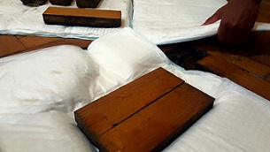 FloodSax sandless sandbags soaking up water inside a church in South Africa which saved its wooden floor
