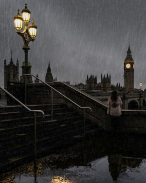 London in the rain. Photo by Trev W Adams on Pexels.
