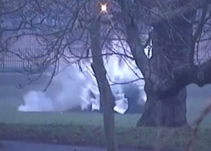 FloodSax sandless sandbags mitigated this controlled explosion in a London park